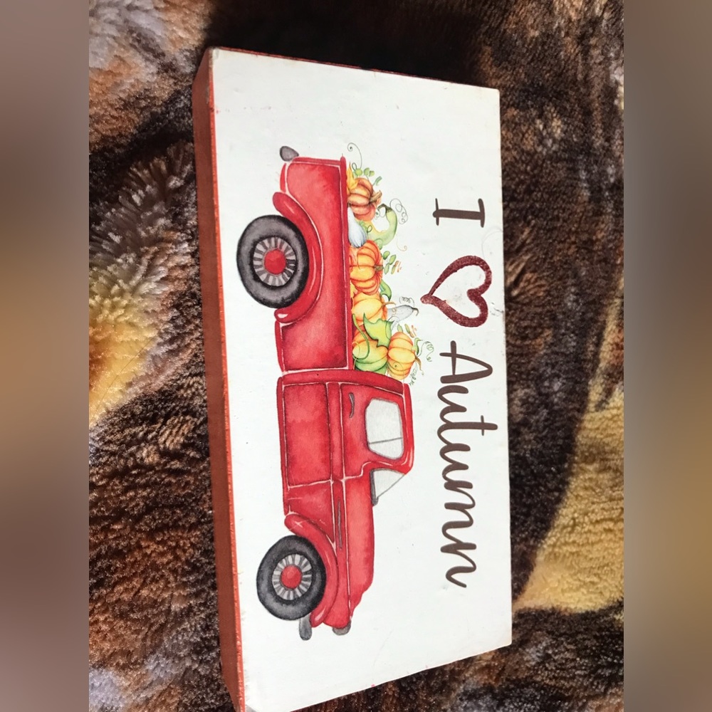 Mini wooden fall sign